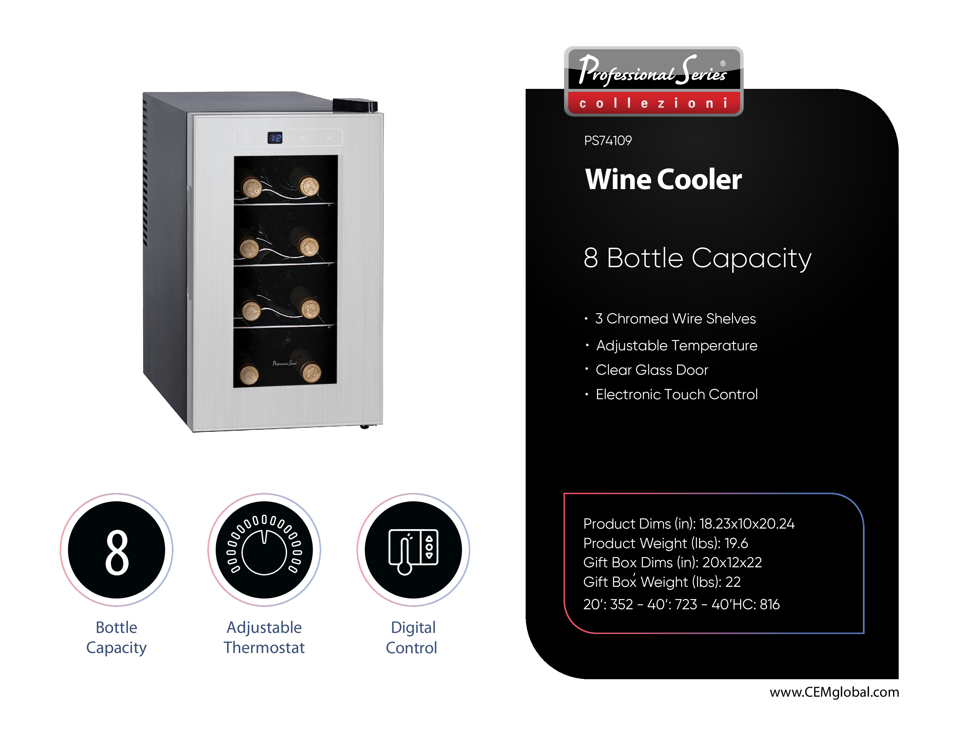 Wine Cooler 8 Bottle Capacity