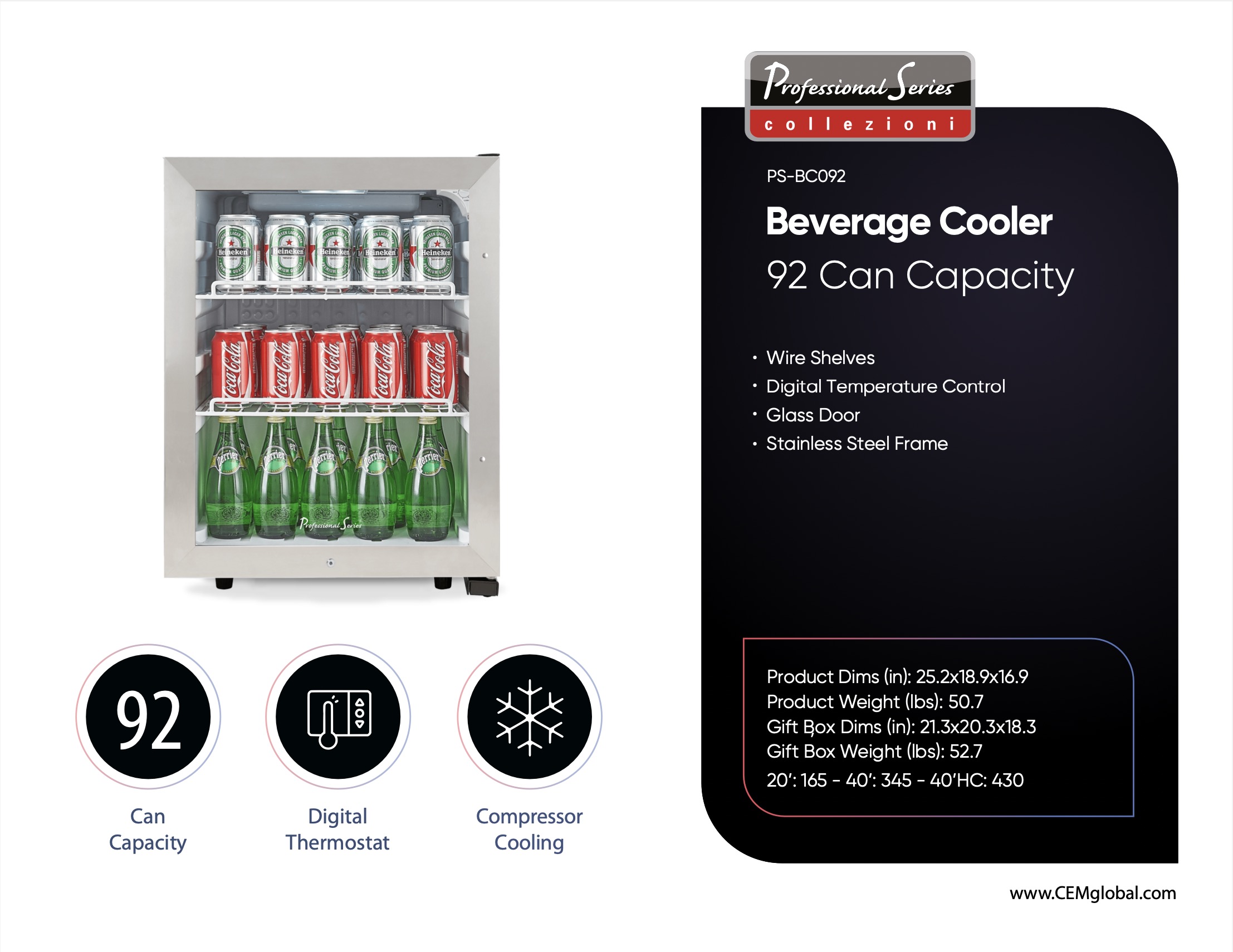 Beverage Cooler 92 Can
