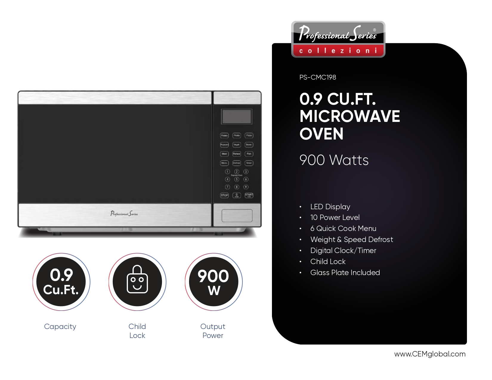 0.9 CU.FT. MICROWAVE OVEN