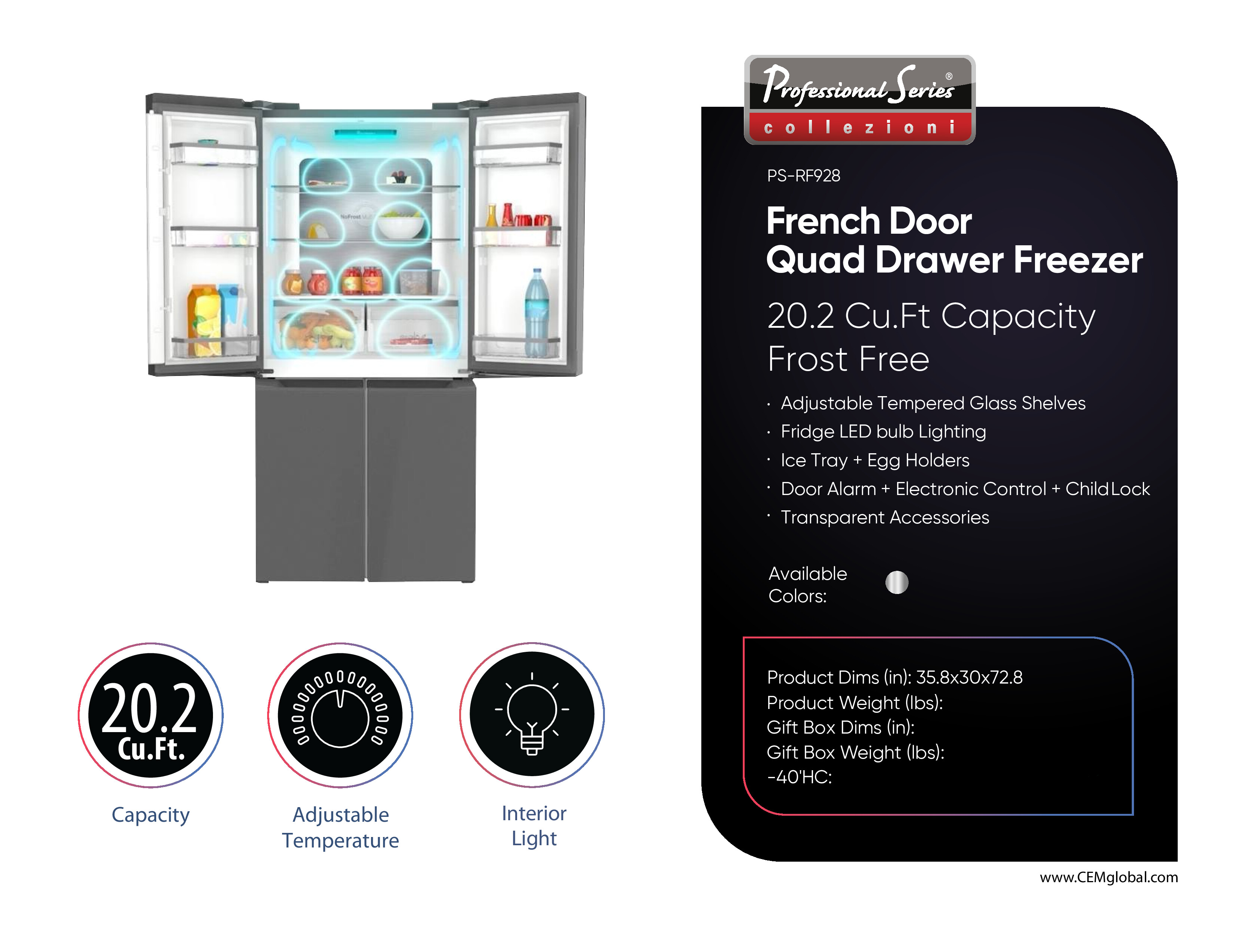 French Door Quad Drawer Freezer