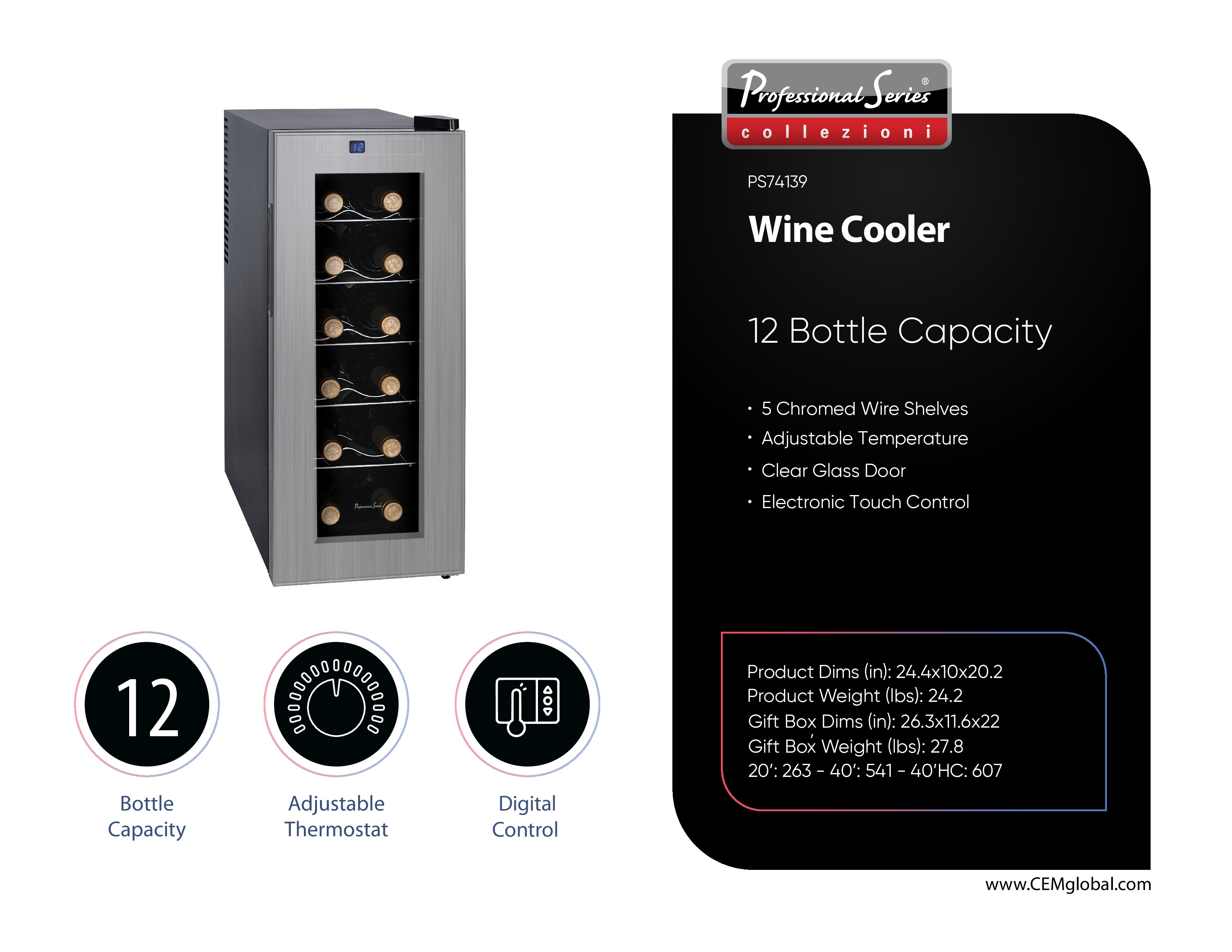 Wine Cooler 12 Bottle Capacity