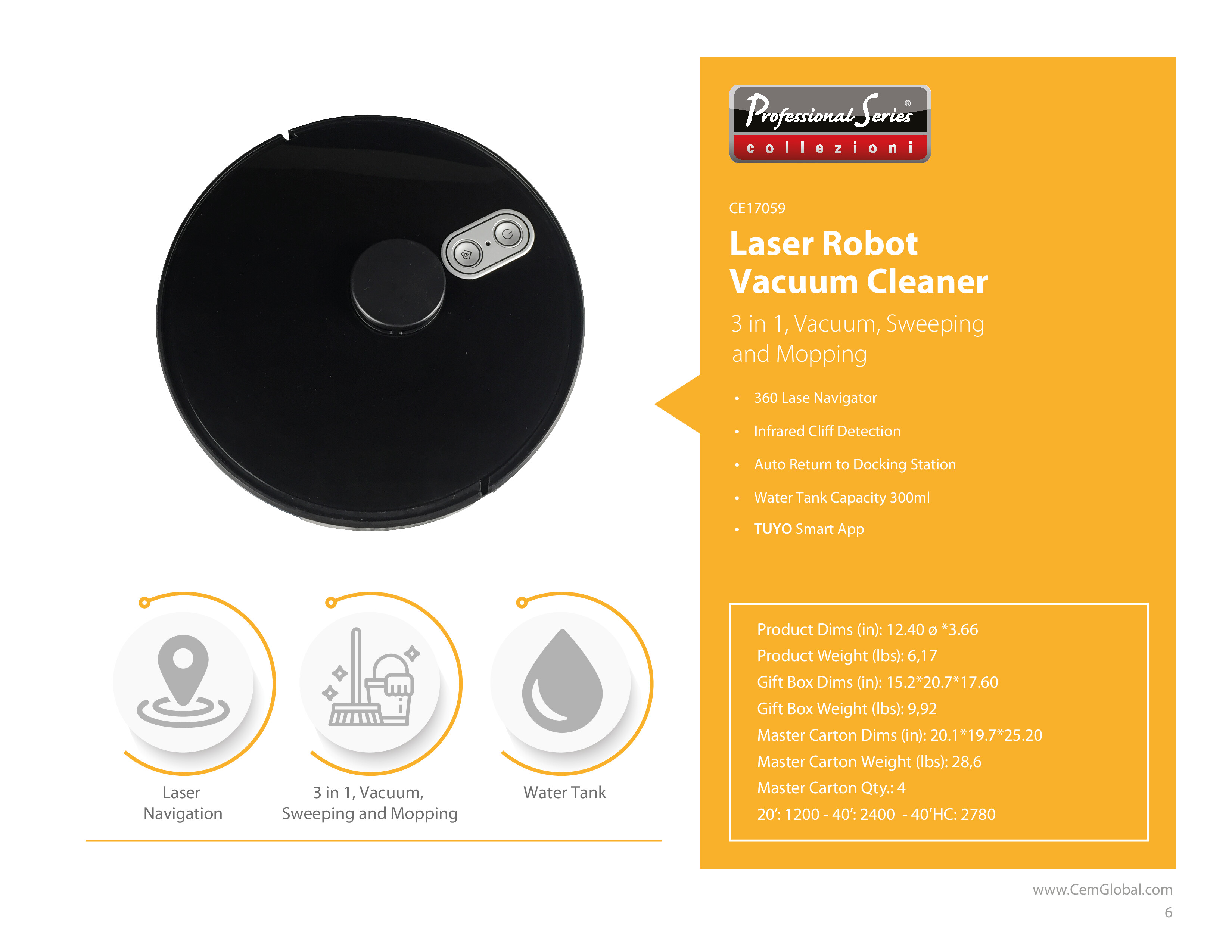 Laser Robot Vacuum Cleaner