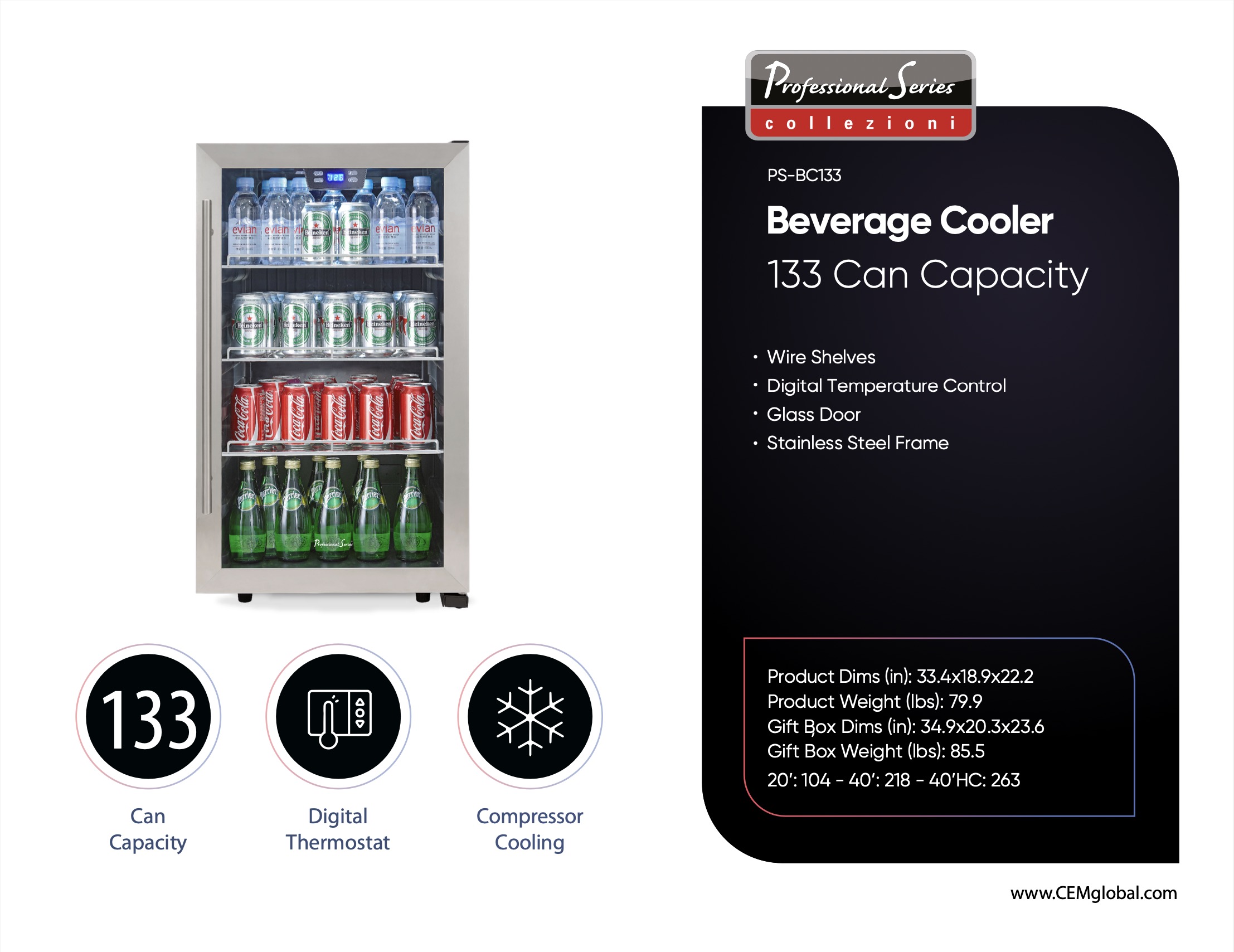 Beverage Cooler 133 Can
