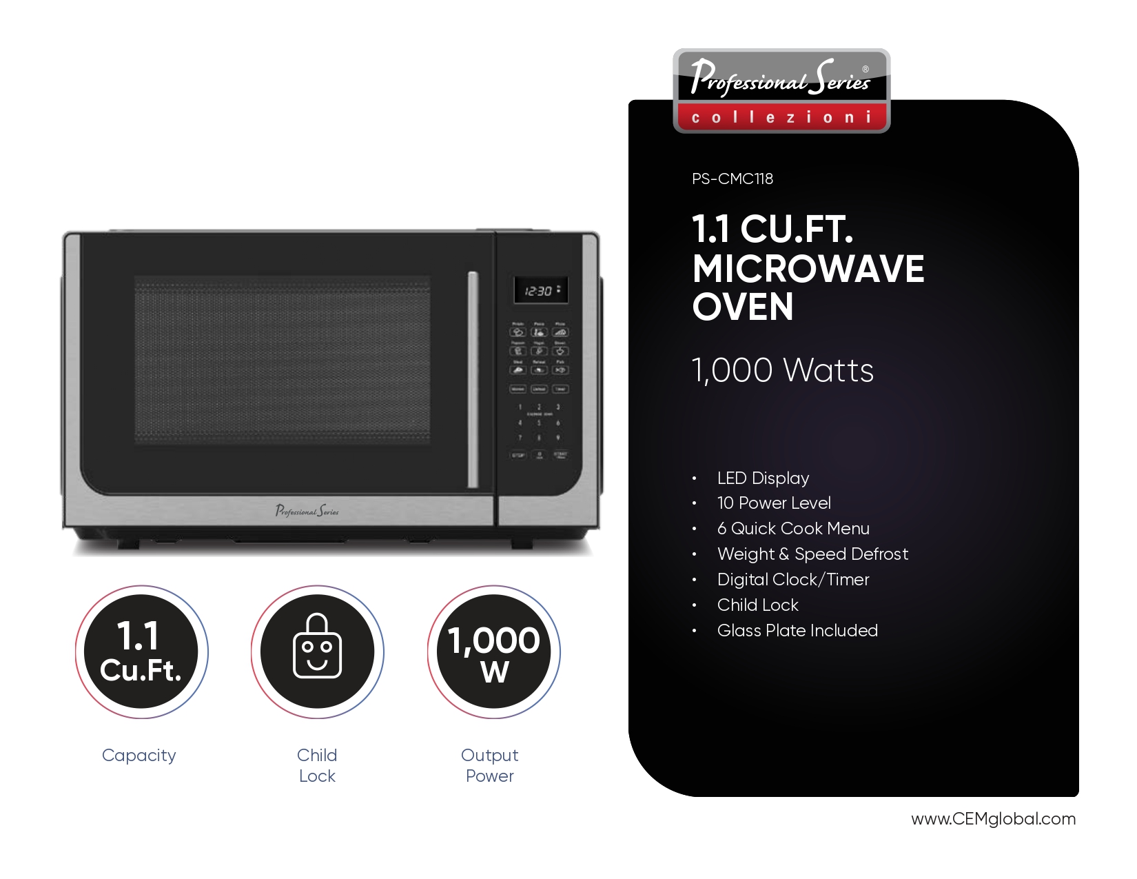 1.1 CU.FT. MICROWAVE OVEN
